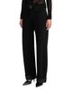 Frame Frame The Low Bow Mid Rise Cuffed Wide Leg Jeans in Black - 3