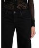 Frame Frame The Low Bow Mid Rise Cuffed Wide Leg Jeans in Black - 4