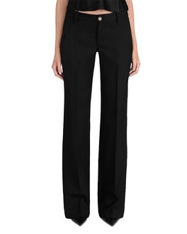 Frame Frame The Low Wool Pinstripe Trousers