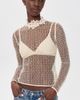 FRAME FRAME The Mesh Glimmer Top Cream - 2