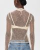 FRAME FRAME The Mesh Glimmer Top Cream - 3
