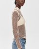 FRAME FRAME The Mesh Glimmer Top Cream - 4