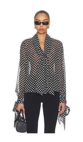 FRAME FRAME The Nouvelle Polka Dot Blouse