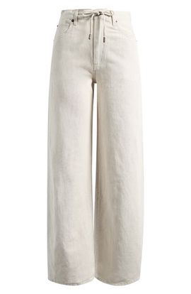 FRAME FRAME The Off Duty Drawstring Bow Cotton & Linen Jeans