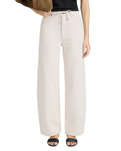 Frame Frame The Off Duty Drawstring Jeans in Natural Ecru