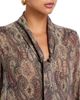 Frame Frame The Paisley Silk Tie Blouse - 4