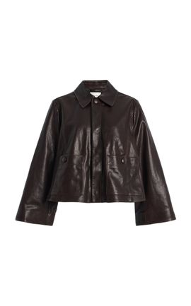 FRAME FRAME The Paper Leather Mini Swing Jacket