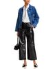 Frame Frame The Patent Leather High Rise Swing Jeans in Black - 2