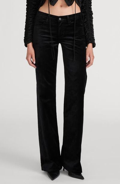FRAME FRAME The Pixie Velvet Low Rise Flare Pants