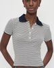 FRAME FRAME The Pointelle Polo Navy Multi - 2