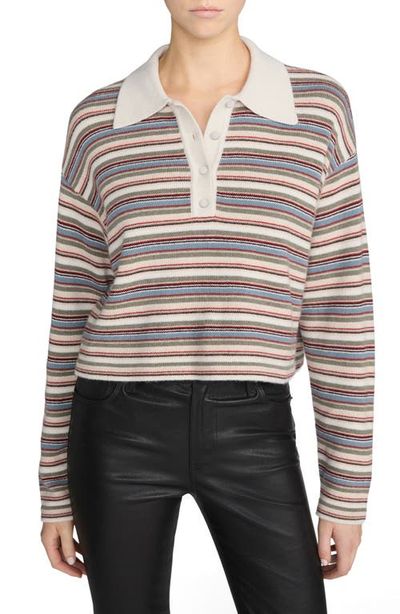 FRAME FRAME The Quad Stripe Polo Sweater