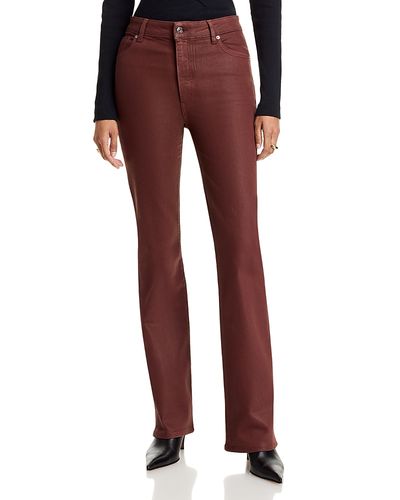 Frame Frame The Reboot High Rise Coated Bootcut Jeans in Currant