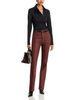 Frame Frame The Reboot High Rise Coated Bootcut Jeans in Currant - 2