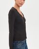 FRAME FRAME The Rib Trim Cardigan Black - 4