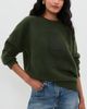 FRAME FRAME The Ritz Unisex Brushed Cashmere Sweater Military Green - 2