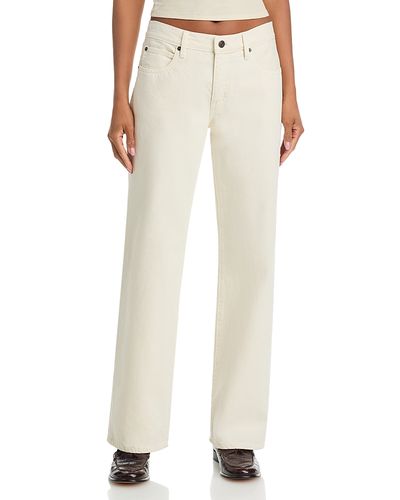 Frame Frame The Saturday Low Rise Straight Jeans in Shell