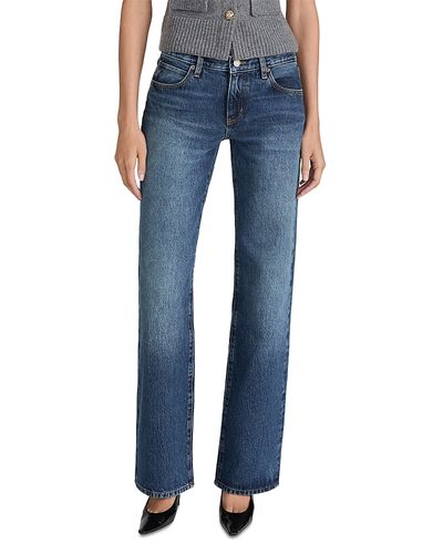 Frame Frame The Saturday Mid Rise Straight Jeans in Logic
