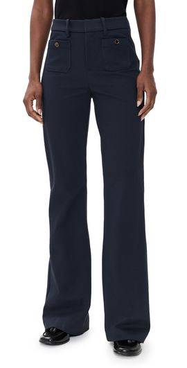 FRAME FRAME The Shrunken Pocket Flare Trousers Navy