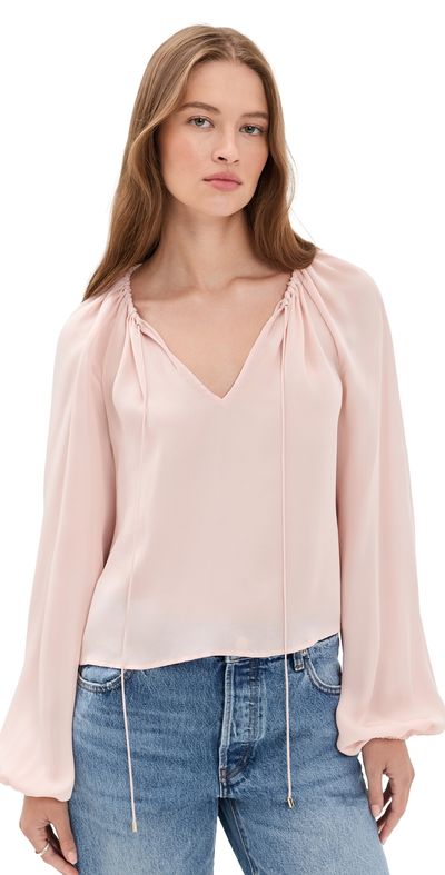 FRAME FRAME The Silk Balloon Blouse Taffy