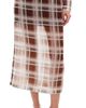 FRAME FRAME The Silk Organza Skirt Silver Peony Plaid - 1