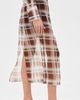 FRAME FRAME The Silk Organza Skirt Silver Peony Plaid - 4