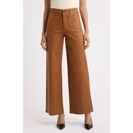 FRAME FRAME The Slim Palazzo Leather Pants