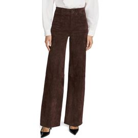 FRAME FRAME The Slim Palazzo Pocket Suede Leather Wide Leg Pants