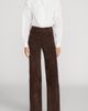 FRAME FRAME The Slim Palazzo Pocket Suede Leather Wide Leg Pants - 5