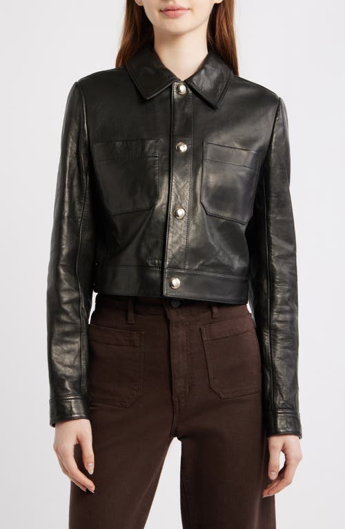 FRAME FRAME The Small Crop Leather Jacket