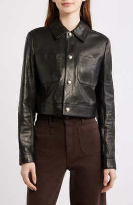 FRAME FRAME The Small Crop Leather Jacket