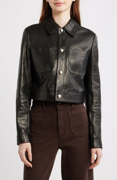 FRAME FRAME The Small Crop Leather Jacket