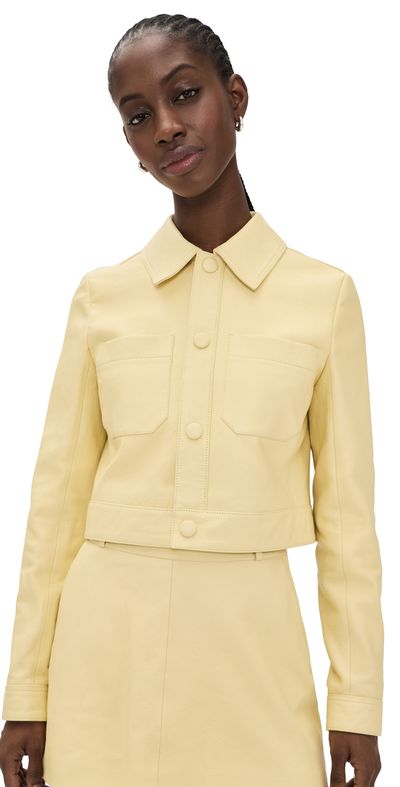 FRAME FRAME The Small Leather Jacket Lemon