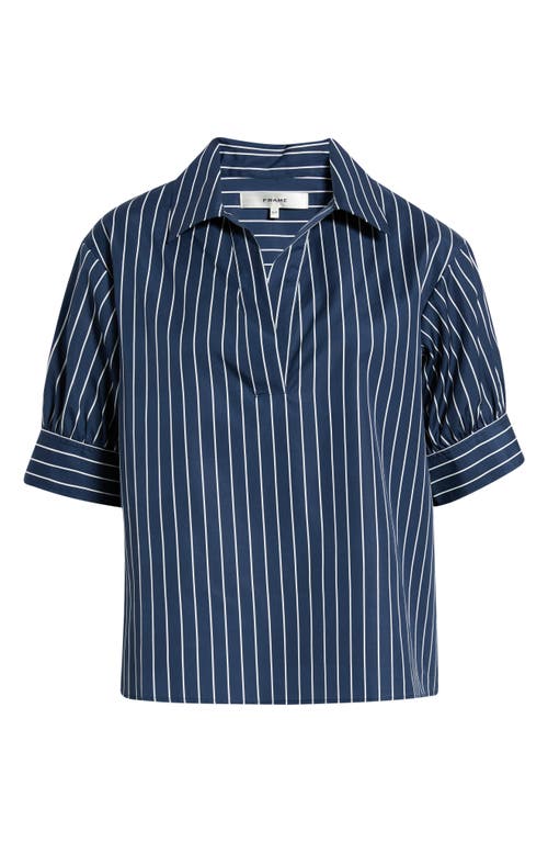 FRAME FRAME The Stripe Cotton Popover Top