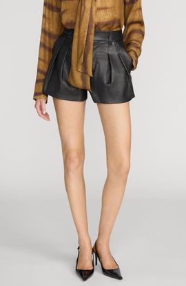 FRAME FRAME The Structural Leather Shorts