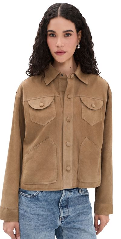 FRAME FRAME The Suede Utility Jacket Chai