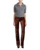 Frame Frame The Velvet Rodeo Low Rise Jeans in Deep Garnet Brocade - 2