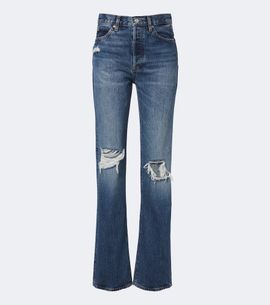 Frame Frame The Vertical distressed straight jeans