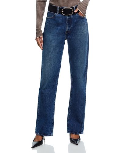 Frame Frame The Vertical High Rise Straight Jeans in Logic