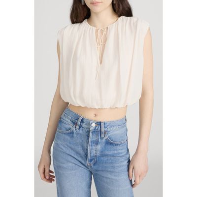 FRAME FRAME The Wave Tie Neck Silk Top