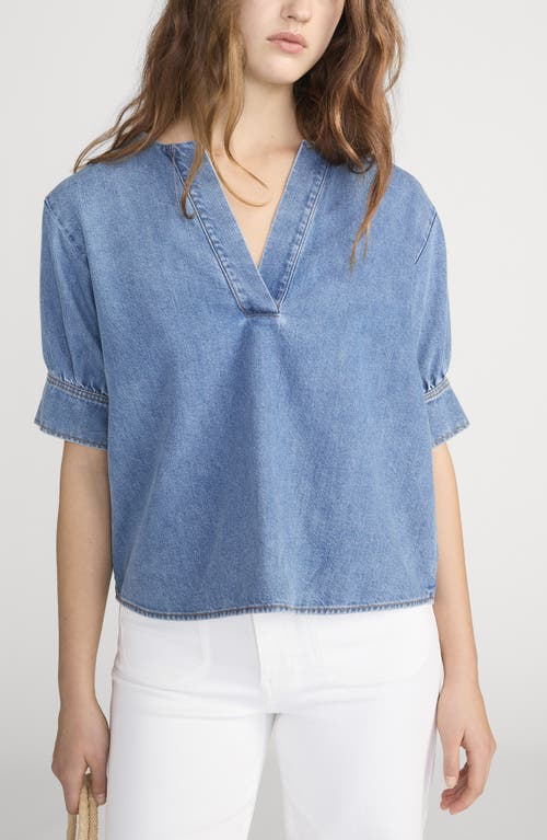 FRAME FRAME V-Neck Denim Popover Top