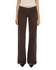 Frame Frame x Amelia Gray Petite The Pixie Gray Low Rise Wide Flare Leg Jeans in Espresso - 1