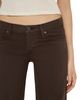 Frame Frame x Amelia Gray Petite The Pixie Gray Low Rise Wide Flare Leg Jeans in Espresso - 5
