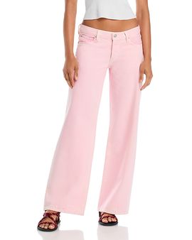 Frame Frame x Amelia Gray The Pixie Gray Low Rise Wide Flare Leg Jeans in Cotton Candy