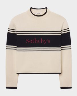 FRAME FRAME x Sotheby & apos;s Embroidered Striped Cotton Sweater