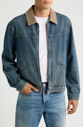FRAME FRAME Zip Denim Trucker Jacket
