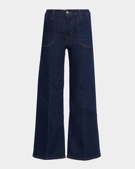 FRAME Le Pixie Slim Wide-Leg Pants