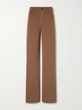 FRAME Le Slim Palazzo Harbor Pocket high-rise wide-leg jeans