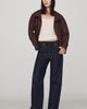 FRAME Off Duty High-Rise Wide-Leg Drawstring Jeans - 1