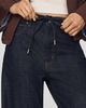 FRAME Off Duty High-Rise Wide-Leg Drawstring Jeans - 3