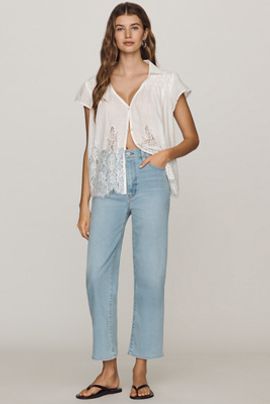 FRAME Pixie Le Sleek High-Rise Straight-Leg Jeans